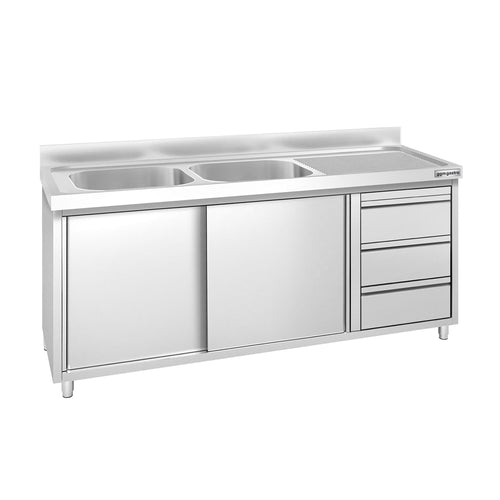 RST-allaskaappi PREMIUM - 1800x700mm - 3 laatikkoa ja 2 allasta jäljellä