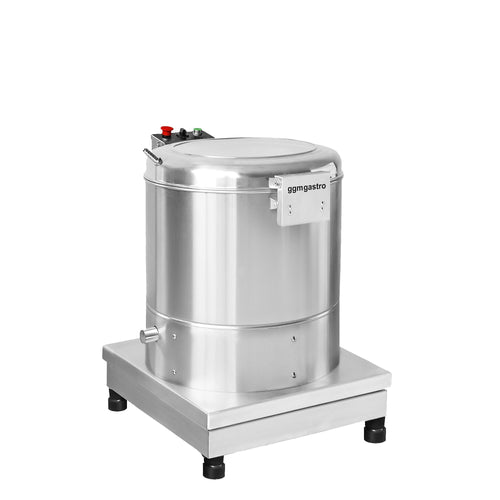 Commercial Electric Salad Spinner - 20L - 35kg/h - 230V - 370W - 1400rpm - Stainless steel - incl. drain pipe
