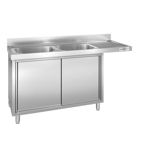 Allaskaappi astianpesukoneelle - 1800x700 mm - 2 allasta, vasemmalla