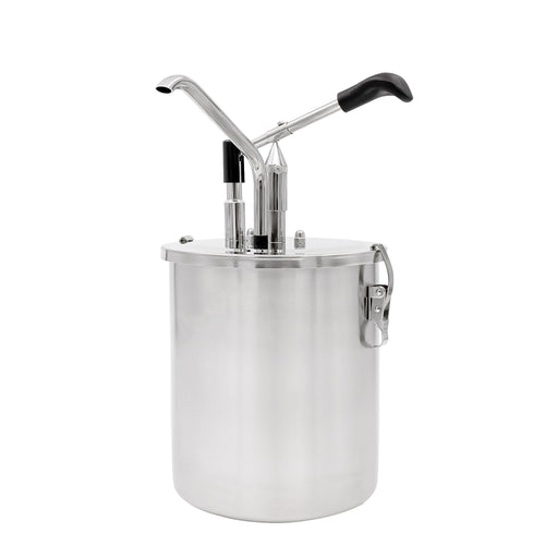 Condiment Dispenser - 6 litres - Stainless steel - 188x240x420mm - adjustable dose - with container