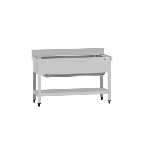 RST-tiskipöytä ECO - 1200x600 mm - alahyllyllä - 1 allas