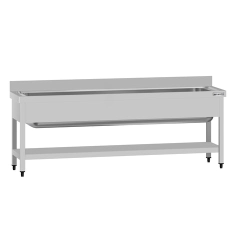 RST-tiskipöytä ECO - 2000x700 mm - alahyllyllä - 1 allas