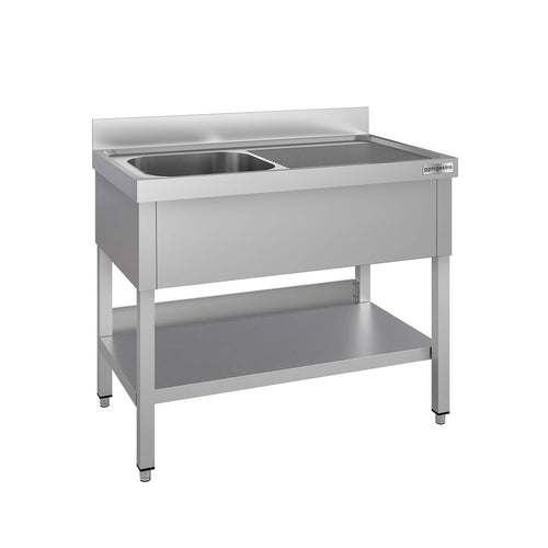 Tiskipöytä ECO - 1000x600 mm - alahyllyllä - 1 allas allas vasemmalla