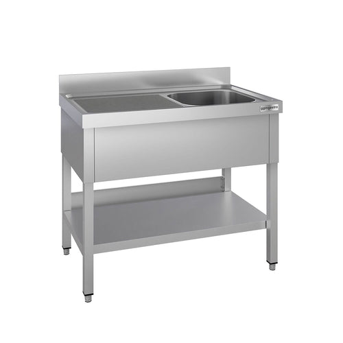 Tiskipöytä ECO - 1000x700 mm - alahyllyllä - 1 allas - allas oikealla