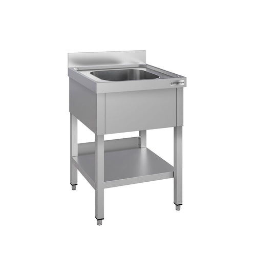Tiskipöytä ECO - 600x600 mm - alahyllyllä - 1 allas