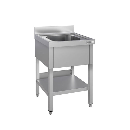 Tiskipöytä ECO - 600x700 mm - alahyllyllä - 1 allas - allas keskellä