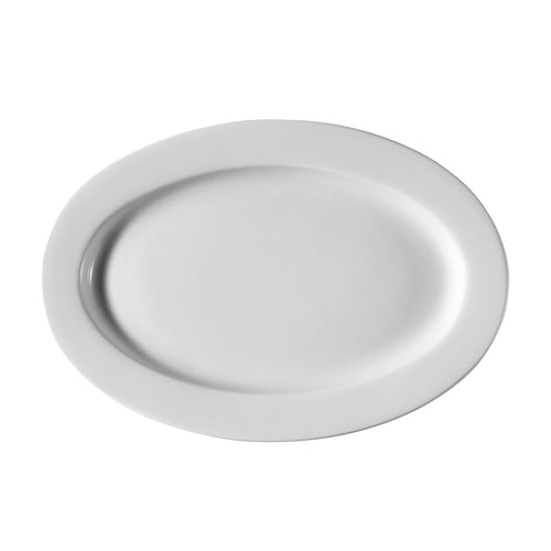 (12 kpl) PERA Weiß - lautanen - ovaali - posliini - 240x240 mm - valkoinen