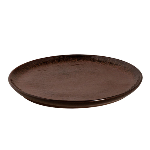 (6 kpl) BAMA COPPER - lautanen - flatti - steinzeug - Ø 210 mm - kupari