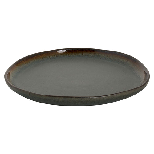 (6 kpl) Davide - lautanen - litteä - kivitavara - Ø 220 mm - ruskea