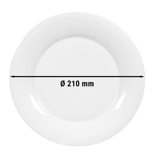 (6 kpl) SELTMANN WEIDEN | Lautanen litteä - Ø 210mm - Valkoinen/Uni