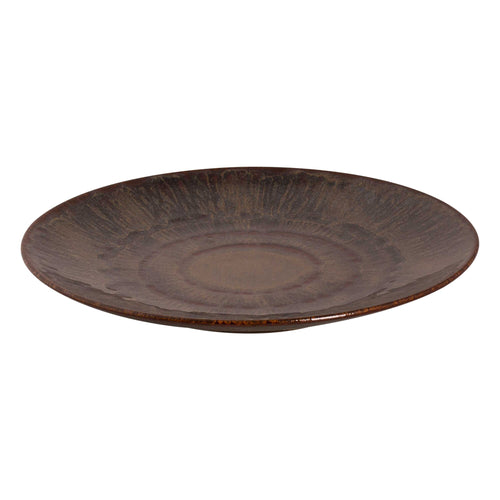 (6 kpl) Vittoria - lautanen - litteä - kivitavara - Ø 210 mm - ruskea