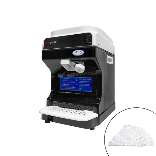 Commercial Ice Crusher - 2kg/min - 250W - adjustable ice size - Black - incl. 2kg storage hopper