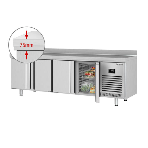 Pakastinpöytä PREMIUM PLUS - 2452x700 mm - 630 l - 4 ovea - takakorokkeella