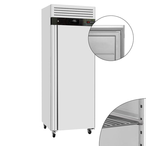 RST-pakastekaappi ECO - GN 2/1 - 740 mm - 700 l - -22…-18 °C - mitat 1 ovi - digitaalinen termostaatti, automaattinen sulatus, kiertoilmajäähdytys, R290, lukittava, 4 pyörää