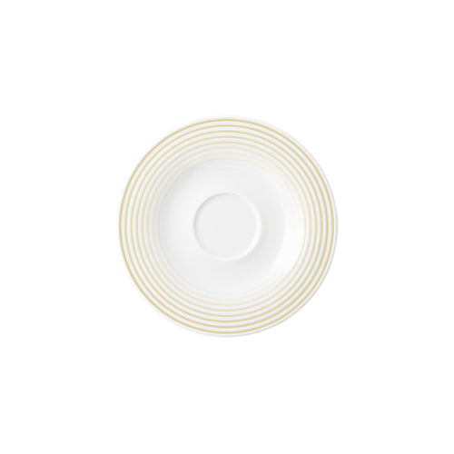 (6 pieces) SELTMANN WEIDEN | Round Espresso Saucer Blues – Sand Beige – Ø135 mm – High-Gloss Porcelain