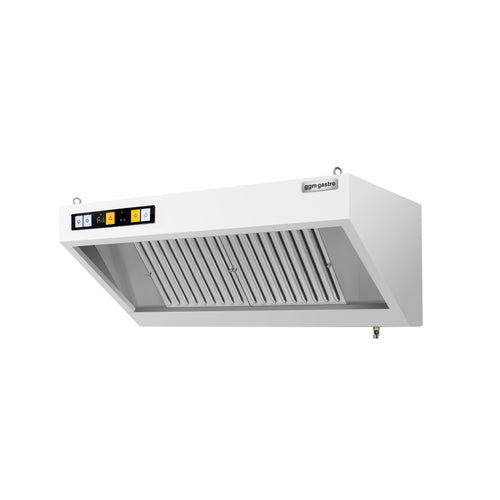 Seinähuuva moottorilla - 1200 mm - 700 mm syvä - 1 700 m³/h - ohjaimella, rasvasuodatin ja LED-valaistus