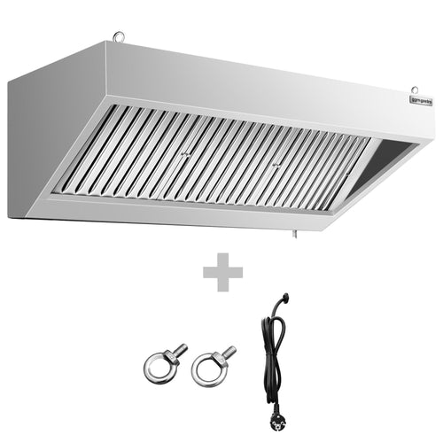 Seinähuuva - 1400 mm - 700 mm syvä - rasvasuodatin ja valaistuksella