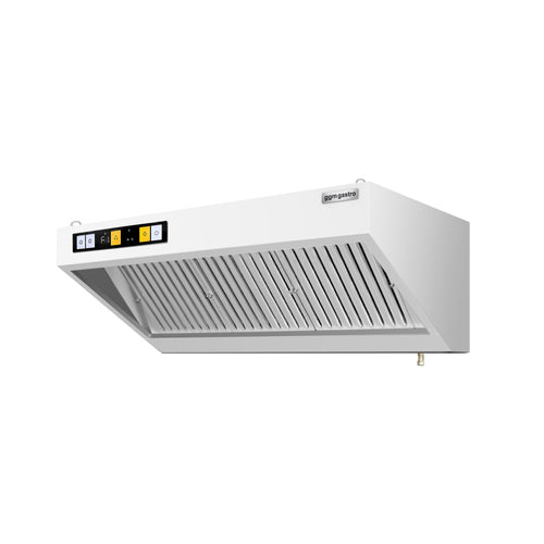 Seinähuuva moottorilla - 1600 mm - 700 mm syvä - 2 630 m³/h - ohjaimella, rasvasuodatin ja LED-valaistus