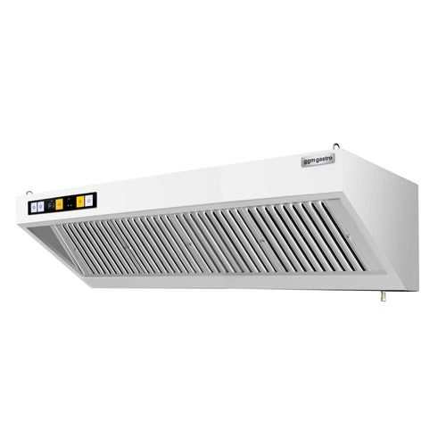 Seinähuuva moottorilla - 1800 mm - 700 mm syvä - 3 400 m³/h - ohjaimella, rasvasuodatin ja LED-valaistus