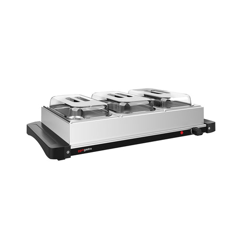 Lämpölevy - ruostumaton teräs - 400 W - GN 1/3