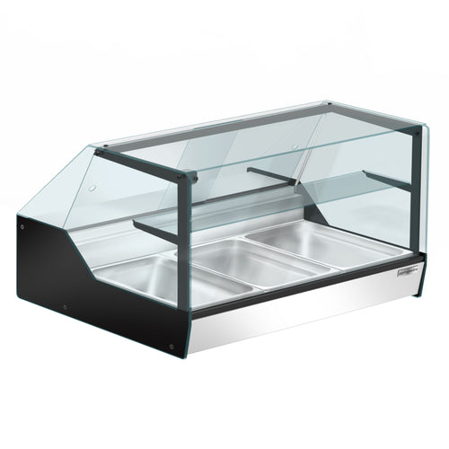 Lämpövitriini PREMIUM - 100 cm - 400 W - 1 tasoa - 3 x GN 1/1 - musta