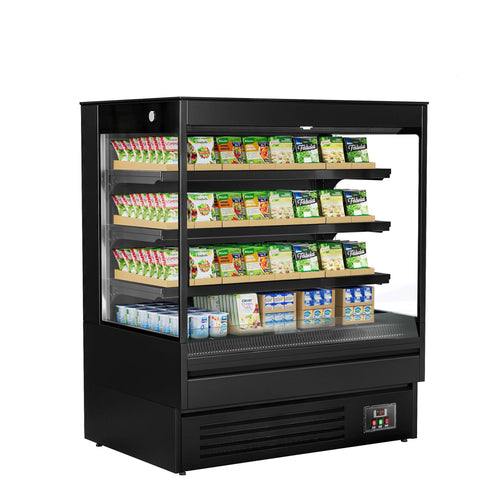 Kylmähylly - 1200 mm - 390 l - 1 – 7 °C - 3 hyllyä - musta