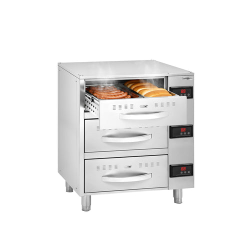 Lämpökaappi - 6 kW - GN 1/1 - 3 laatikkoa - 824x578x957 mm