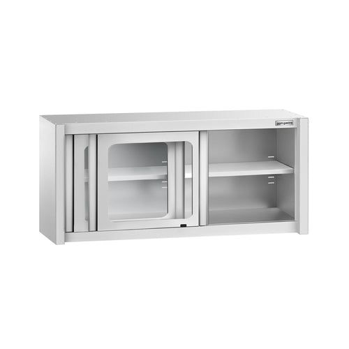 RST-seinäkaappi - 1400x400 mm - lasiliukuovilla - 650 mm korkea