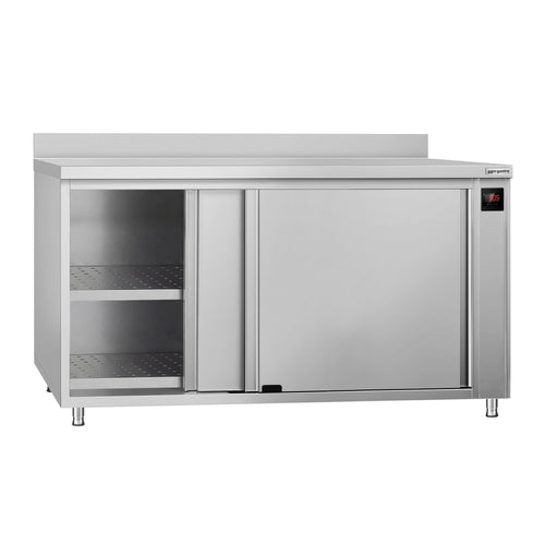 Lämpökaappi ECO - 2 kW - lasiliukuovilla & 1 hylly - 1800x600x970 mm
