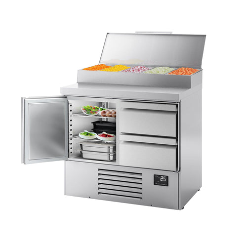 Saladetti Mini - 978x700 mm - 1 ovi & 2 vetolaatikkoa - varten 5x GN 1/4