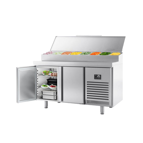 Saladetti - 1468x700 mm - 2 ovea - varten 1x GN 1/2 & 6x GN 1/3