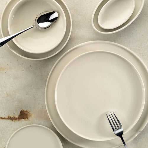 (6 kpl) CHEF TASTE OF - lautanen - ovaali - posliini - Ø 320 mm - kerma