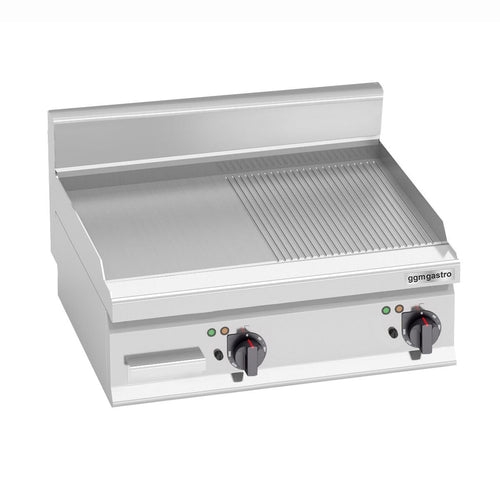 Sähköpaistotaso - 8 kW - sileä/uritettu - Paistopinta-ala: 596x430 mm
