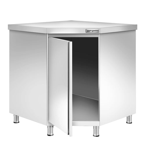 Ruostumattomasta teräksestä työkaappi PREMIUM - 1000x1000 mm - saranaovet