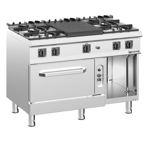 Kaasuliesi Giuseppe 700 ‑sarja - 1200x730x900 mm - 39,5 kW - 5 poltinta - sis. kaasu‑uuni - 6 kW