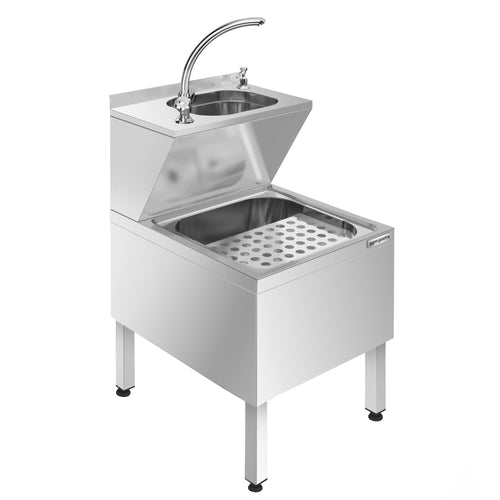 Commercial Hand wash & mop sink - Stainless steel - with soap dispenser
