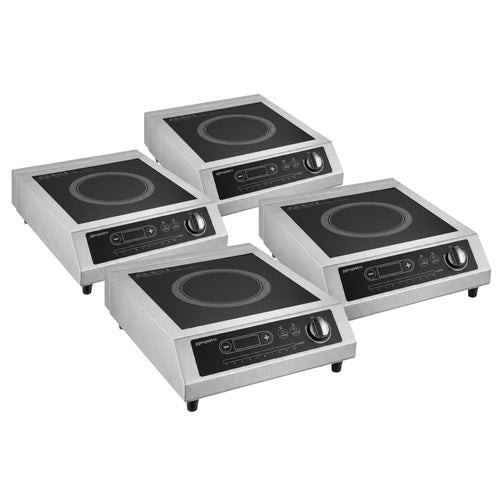 (4 kpl) Induktiokeittolevy - 3,5 kW - 1 keittoaluetta - pöytämalli