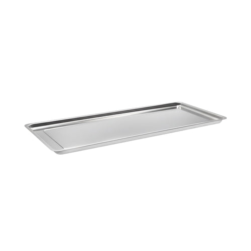 Esillepanoalusta (matala) - ruostumaton teräs - reunallinen - 768x268 mm - Korkeus: 20 mm