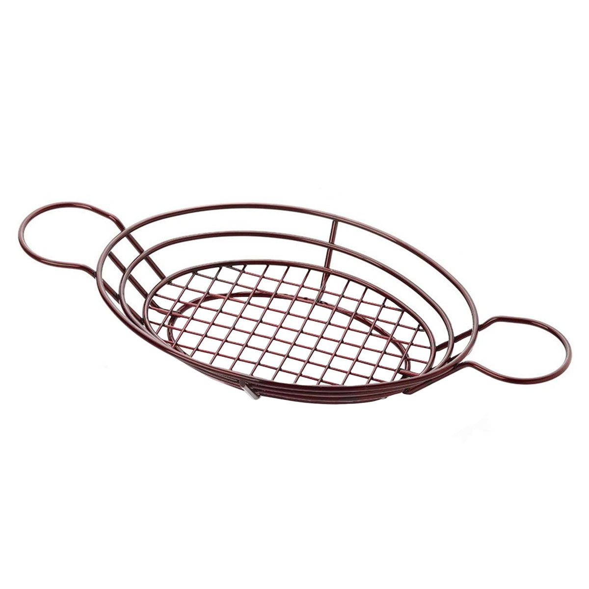 (5 pcs) Table & Buffet Basket - SNACKHOLDER - Stainless Steel - Oval - 280x200mm - with Dip Cups