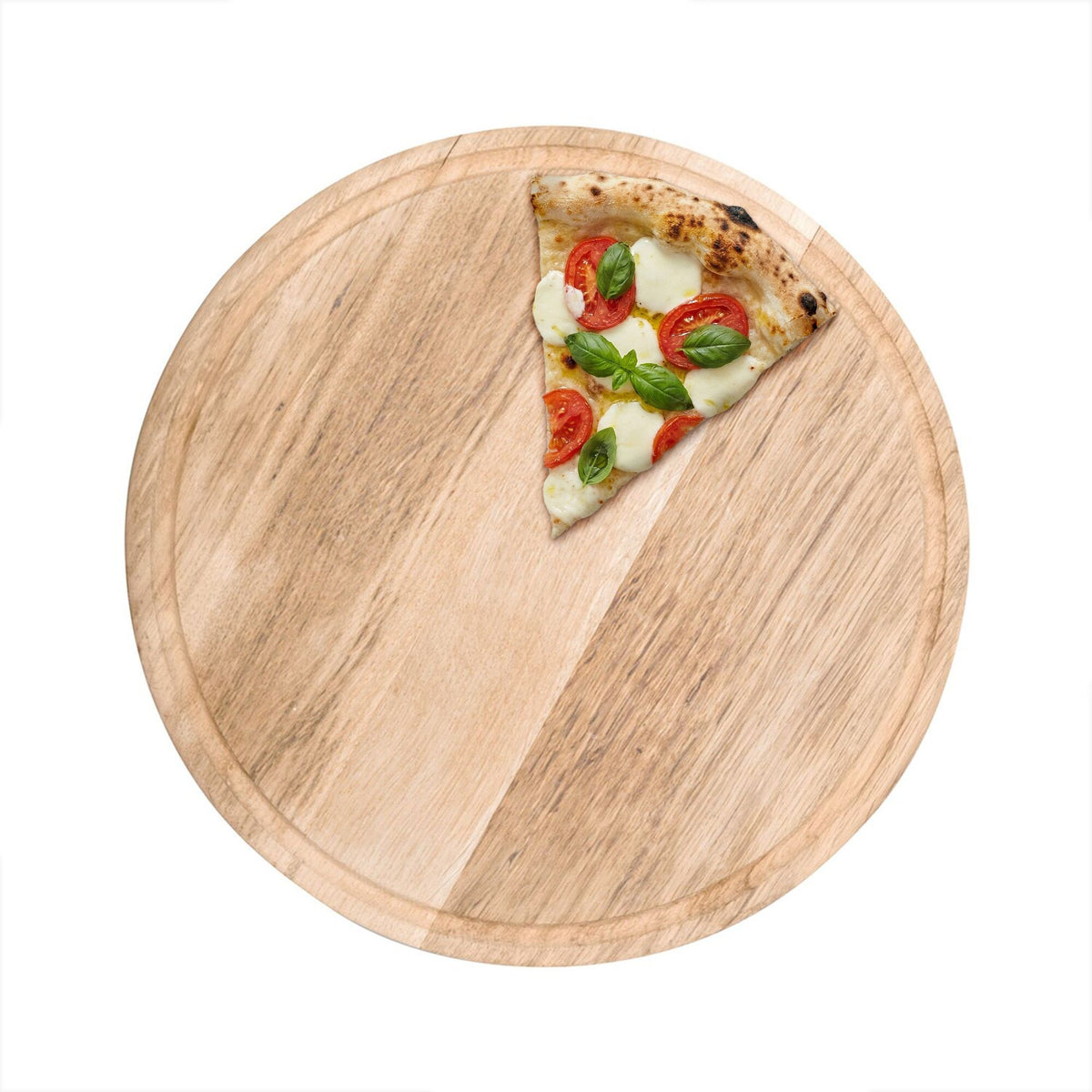 Pizza Plate - Wood - Ø300mm - with juice groove