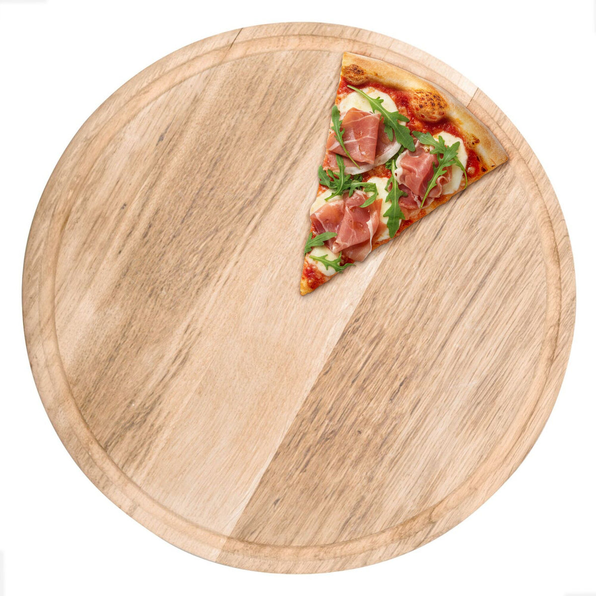 Pizzalautanen - servointiin - pyöreä - puu - Ø 420 mm