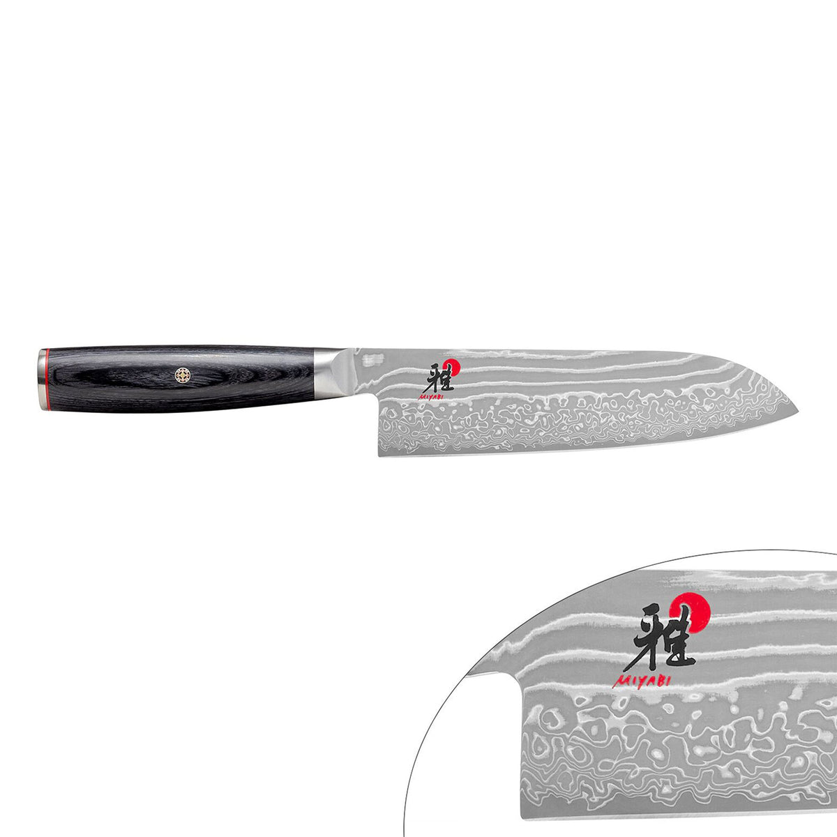 MIYABI | 5000 FC-D - Santoku-veitsi - Terä: 180mm