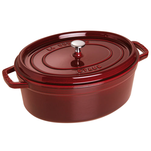 STAUB | Cocotte Oval Enamelled Cast Iron Casserole Dish – 290 mm Oval – Grenadine Red