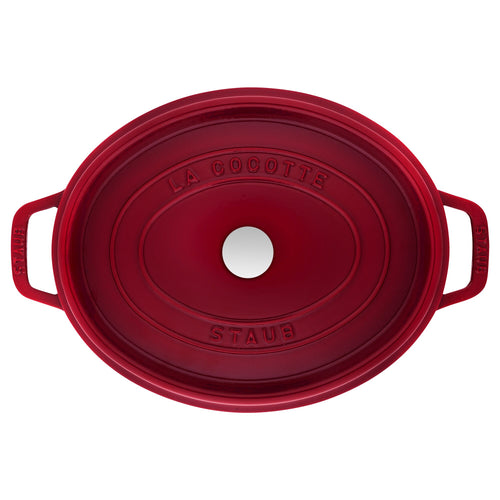 STAUB | Cocotte Oval Enamelled Cast Iron Casserole Dish – 330 mm Oval – Grenadine Red