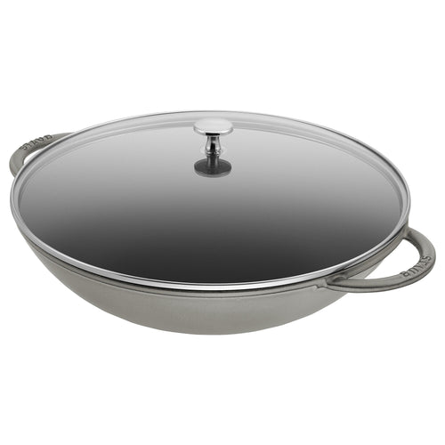 STAUB | SPECIALITIES - Wok lasikannella - Ø 370mm - valurauta - grafiitinharmaa