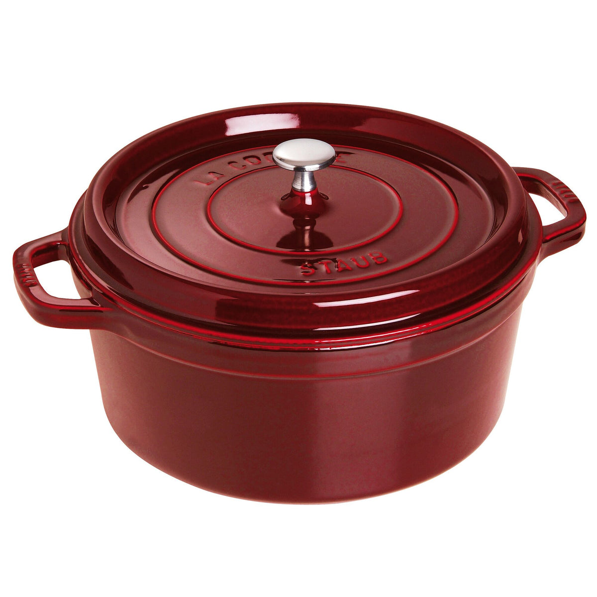 STAUB | Cocotte Round Enamelled Cast Iron Casserole Dish – Ø 280 mm – Grenadine Red
