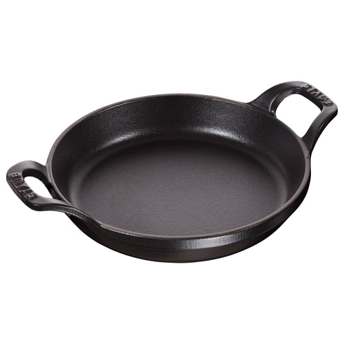 STAUB | Round Cast Iron Baking Dish – Ø 16 cm - Black - Stackable, Grill/Oven