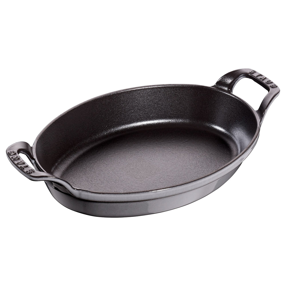 STAUB | Oval Cast Iron Baking Dish – 240 mm - Graphite Grey - All Hobs + Oven/Grill