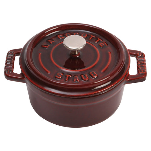 STAUB | Mini Cocotte Round Enamelled Cast Iron Casserole Dish – Ø10 cm – Grenadine Red