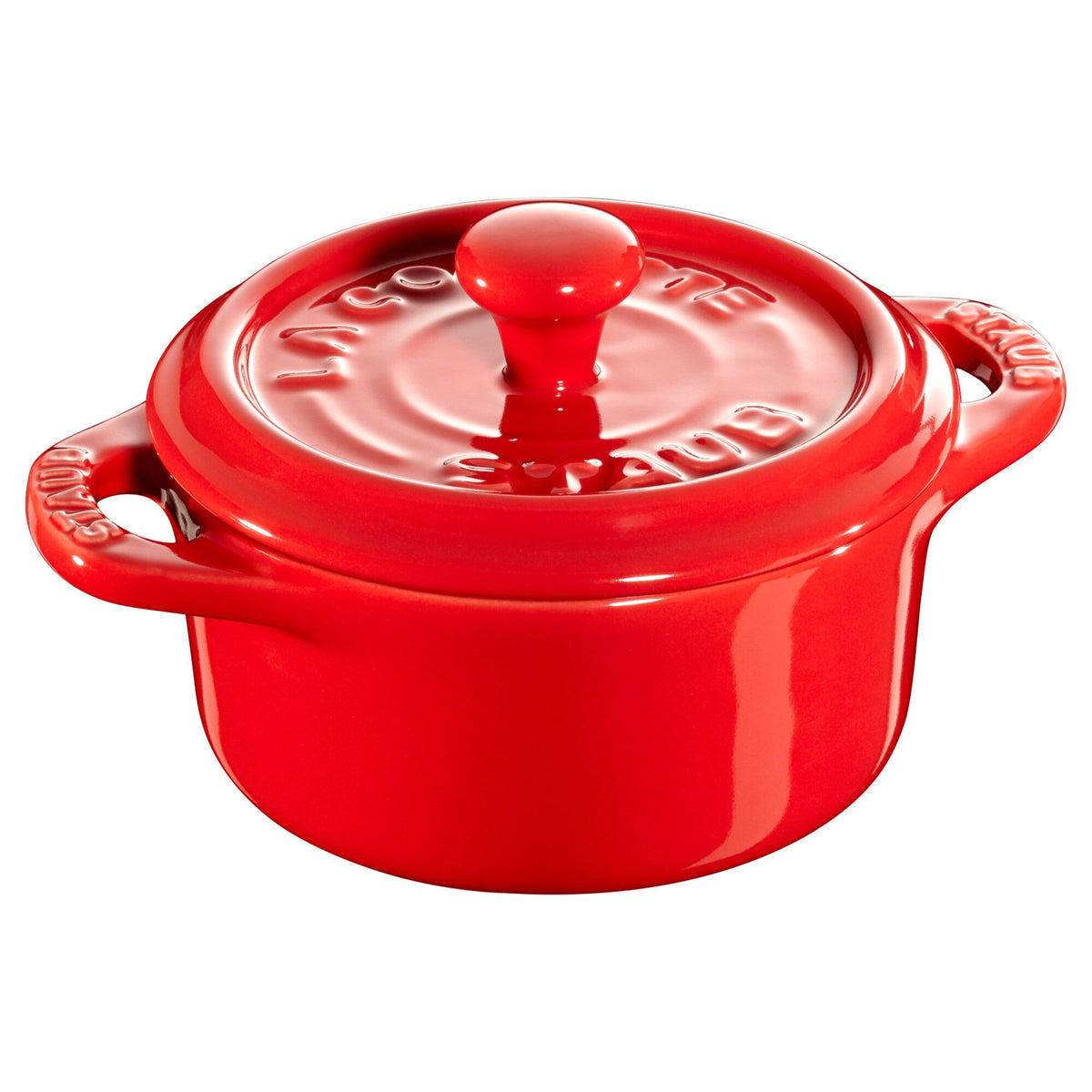 STAUB| Ceramic Mini Cocotte, Round – Cherry Red - Ø 100 mm - Oven & Dishwasher Safe